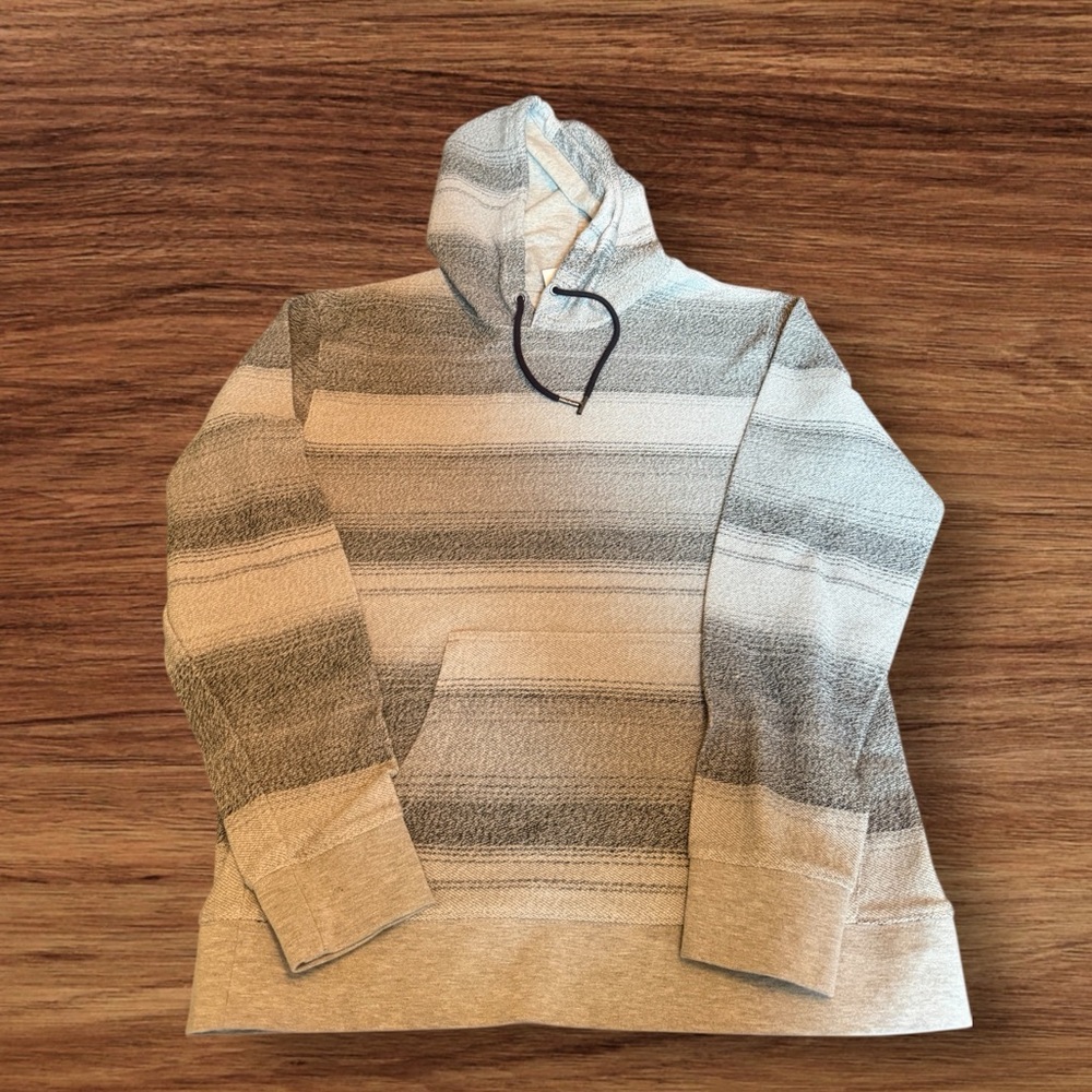 Quiksilver Men’s L Great Otway Striped Pullover Hoodie